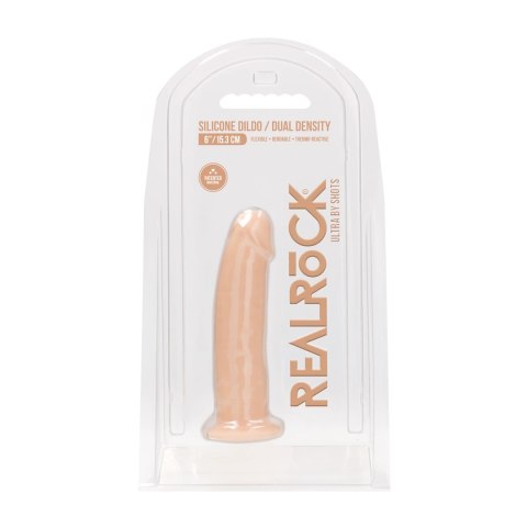 RealRock Ultra silikonowy model intymny 15 cm bez jąder, czarny RealRock Ultra silikonowy model intymny 15 cm bez jąder, czarny