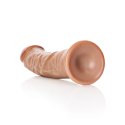 RealRock Zakrzywiony model intymny z przyssawką 23 cm beżowy