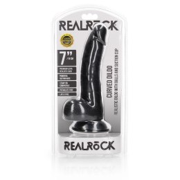 RealRock Zakrzywiony model intymny z przyssawką i detalami 18 cm
