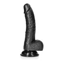 RealRock Zakrzywiony model intymny z przyssawką i detalami 18 cm