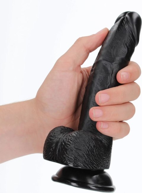 RealRock Zakrzywiony model intymny z przyssawką i detalami 18 cm RealRock Zakrzywiony model intymny z przyssawką i detalami 18 cm