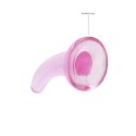 RealRock Zakrzywiony model z przyssawką 11,5 cm przezroczysty