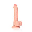 RealRock Zakrzywiony model z przyssawką 18 cm, elastyczny silikon