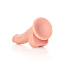 RealRock Zakrzywiony model z przyssawką 18 cm, elastyczny silikon