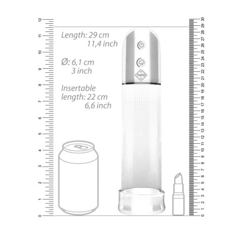 Shots Pumped Luv automatyczna pompa prożniowa USB 20cm silikon Shots Pumped Luv automatyczna pompa prożniowa USB 20cm silikon