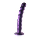 Ouch! Beaded G-Spot 20,5 cm - silikonowy model z przyssawką, fioletowy