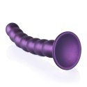 Ouch! Beaded G-Spot 20,5 cm - silikonowy model z przyssawką, fioletowy