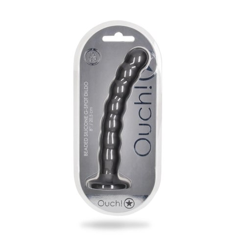 Ouch! Beaded G-Spot - silikonowy model z koralikami 20,5 cm, przyssawka Ouch! Beaded G-Spot - silikonowy model z koralikami 20,5 cm, przyssawka