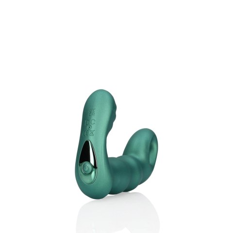 Ouch! Beaded masażer prostaty z pilotem, zielony, 10 trybow wibracji Ouch! Beaded masażer prostaty z pilotem, zielony, 10 trybow wibracji