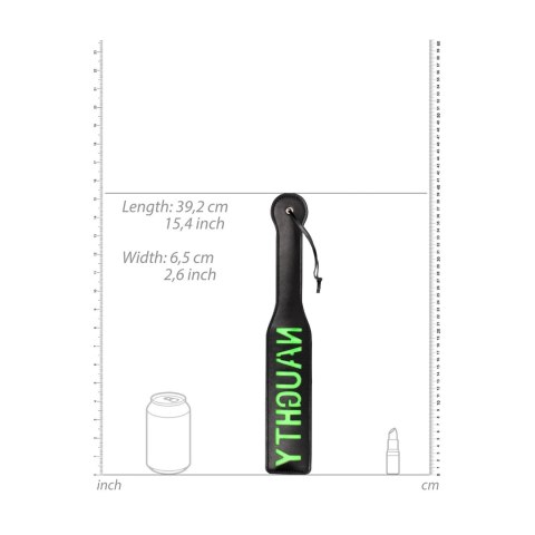 Ouch! Glow in the Dark - fluorescencyjne wiosło z napisem NAUGHTY Ouch! Glow in the Dark - fluorescencyjne wiosło z napisem NAUGHTY