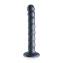 Ouch! Model G-Spot Beads silikonowy segmentowany z przyssawką 16,5 cm srebrny