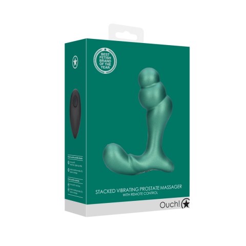 Ouch! Prostate Vibe Green - Masażer prostaty z pilotem bezprzewodowym Ouch! Prostate Vibe Green - Masażer prostaty z pilotem bezprzewodowym
