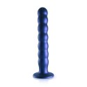 Ouch! Silikonowy model G-Spot z koralikami, przyssawka, 20,5 cm, fioletowy