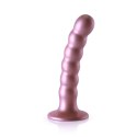 Ouch! Silikonowy model koralikowy z przyssawką 13 cm metaliczny