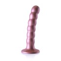 Ouch! Silikonowy model koralikowy z przyssawką 13 cm metaliczny