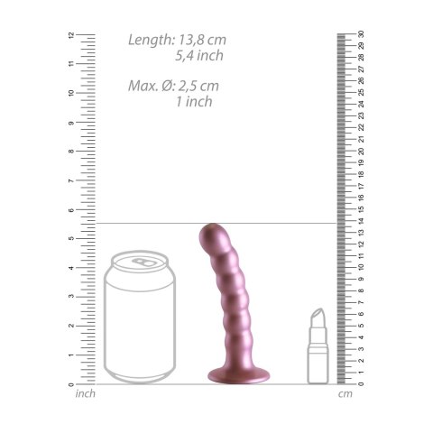 Ouch! Silikonowy model koralikowy z przyssawką 13 cm metaliczny Ouch! Silikonowy model koralikowy z przyssawką 13 cm metaliczny