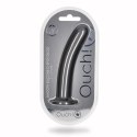 Ouch! Smooth Silicone 17 cm - Smukły model z przyssawką, srebrny