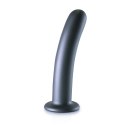 Ouch! Smooth Silicone 17 cm - Smukły model z przyssawką, srebrny