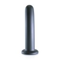 Ouch! Smooth Silicone 17 cm - Smukły model z przyssawką, srebrny