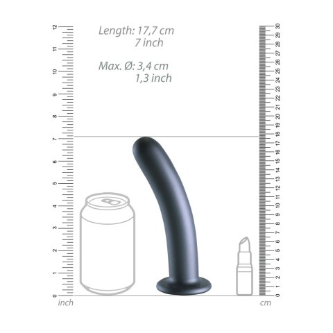 Ouch! Smooth Silicone 17 cm - Smukły model z przyssawką, srebrny Ouch! Smooth Silicone 17 cm - Smukły model z przyssawką, srebrny