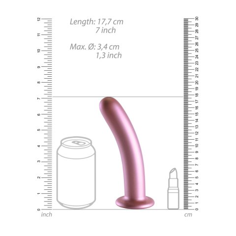 Ouch! Smooth Silicone 17 cm - anatomiczny model z przyssawką, metaliczny Ouch! Smooth Silicone 17 cm - anatomiczny model z przyssawką, metaliczny