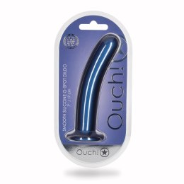 Ouch! Smooth Silicone G-Spot Model 17 cm z Przyssawką Metallic