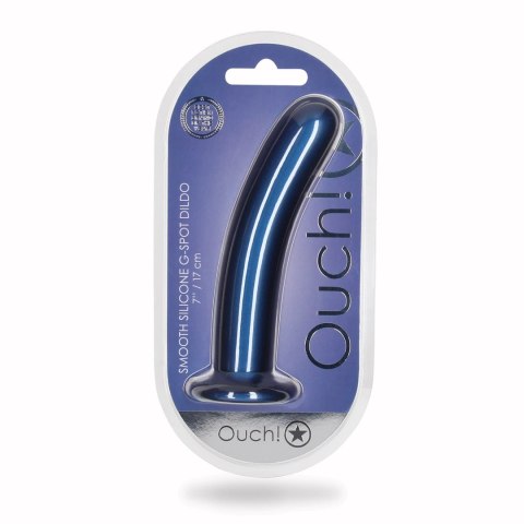 Ouch! Smooth Silicone G-Spot Model 17 cm z Przyssawką Metallic Ouch! Smooth Silicone G-Spot Model 17 cm z Przyssawką Metallic