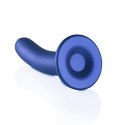 Ouch! Smooth Silicone - Model z przyssawką, 14,5 cm, metaliczny kolor