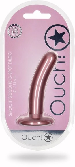 Ouch! Smooth Silicone model z przyssawką 12 cm metaliczny