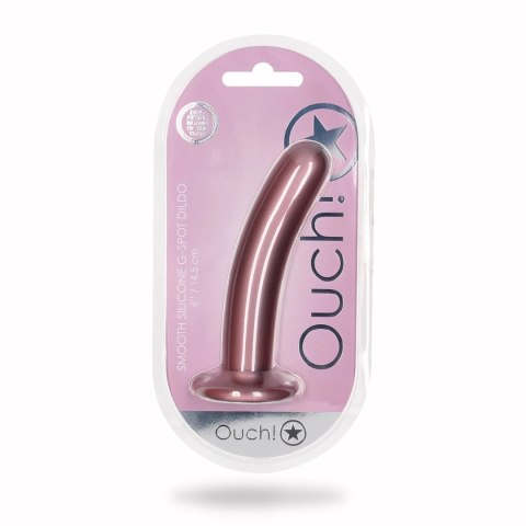 Ouch! Smooth Silicone - model z przyssawką, metaliczny, 14,5 cm Ouch! Smooth Silicone - model z przyssawką, metaliczny, 14,5 cm