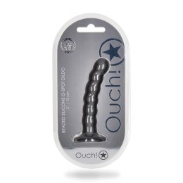 Ouch! silikonowy aplikator intymny z koralikami 13 cm z przyssawką