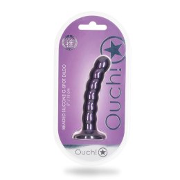 Ouch! silikonowy model koralikowy z przyssawką 13 cm, metaliczny