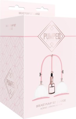 Pumped by Shots - Duży zestaw prożniowy do stymulacji piersi
