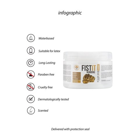 Shots Fist It Professional żel intymny znieczulający 500ml na bazie wody Shots Fist It Professional żel intymny znieczulający 500ml na bazie wody