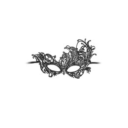 OUCH! Royal Black Lace Mask - koronkowa maska na oczy, czarna