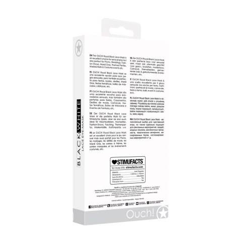 OUCH! Royal Black Lace Mask - koronkowa maska na oczy, czarna OUCH! Royal Black Lace Mask - koronkowa maska na oczy, czarna