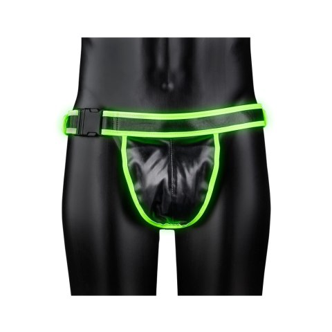 Ouch! Glow in the Dark Majtki z Klamrą S/M, Zielone, Regulowane Ouch! Glow in the Dark Majtki z Klamrą S/M, Zielone, Regulowane