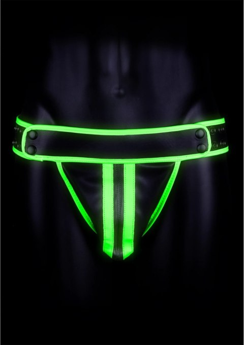 Ouch! Glow in the Dark Majtki z klamrą S/M - świecące, regulowane Ouch! Glow in the Dark Majtki z klamrą S/M - świecące, regulowane