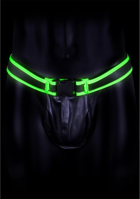 Ouch! Glow in the Dark - majtki z klamrą L/XL, świecące, regulowane
