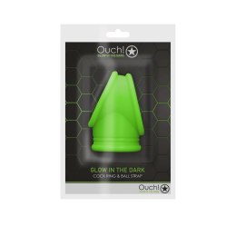 Ouch! Glow in the Dark pierścień intymny świecący zielony
