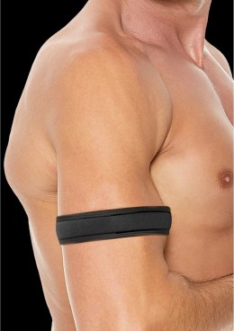 Ouch! Opaska na biceps z neoprenu czarna - komfortowy model Puppy Play
