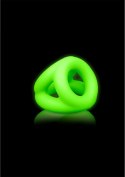 Ouch! Pierścień silikonowy Glow in the Dark, fluorescencyjny zielony