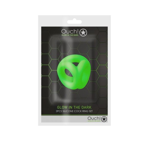 Ouch! Pierścień silikonowy Glow in the Dark, fluorescencyjny zielony Ouch! Pierścień silikonowy Glow in the Dark, fluorescencyjny zielony