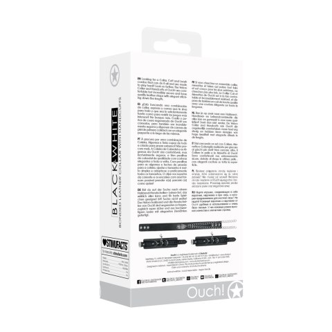 Ouch! Skorzany kołnierz z mankietami - regulowany system mocowań Ouch! Skorzany kołnierz z mankietami - regulowany system mocowań