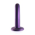 Ouch! Smooth Silicone 12 cm - Model z przyssawką, metaliczny kolor