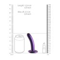 Ouch! Smooth Silicone 12 cm - Model z przyssawką, metaliczny kolor