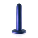 Ouch! Smooth Silicone Dildo 12 cm z przyssawką, metaliczny kolor