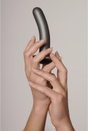 Ouch! Smooth Silicone Dildo 12 cm z przyssawką, metaliczny kolor