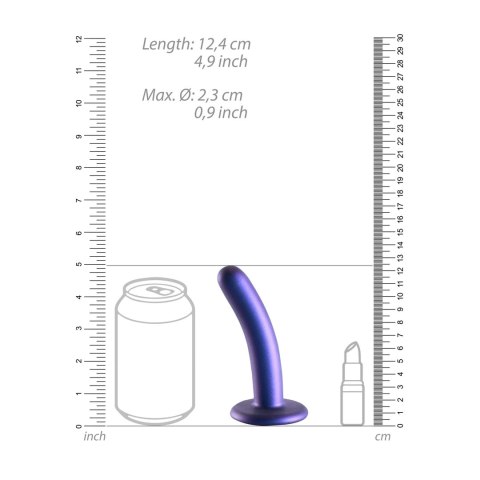Ouch! Smooth Silicone Dildo 12 cm z przyssawką, metaliczny kolor Ouch! Smooth Silicone Dildo 12 cm z przyssawką, metaliczny kolor