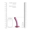 Ouch! Smooth Silicone model z przyssawką 12 cm metaliczny